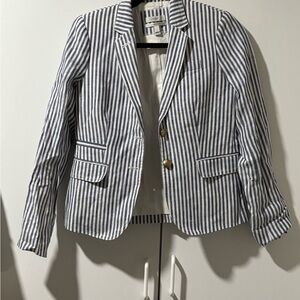 Women’s J. Crew Navy and White Striped Jacket